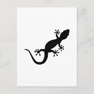 Black gecko postcard