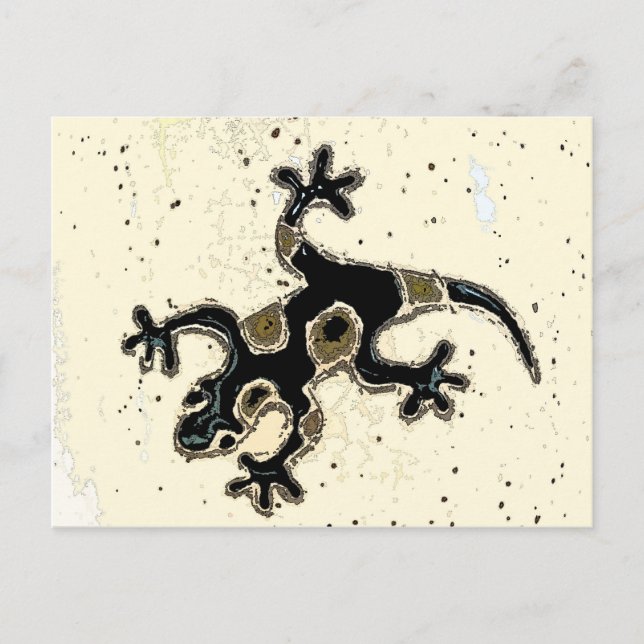 Black Gecko Postcard (Front)