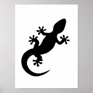 Black gecko poster