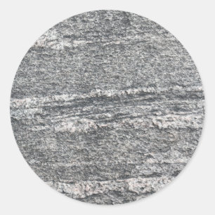 Black Geology Sediment Rockface Classic Round Sticker