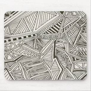 Black geometric mousepad