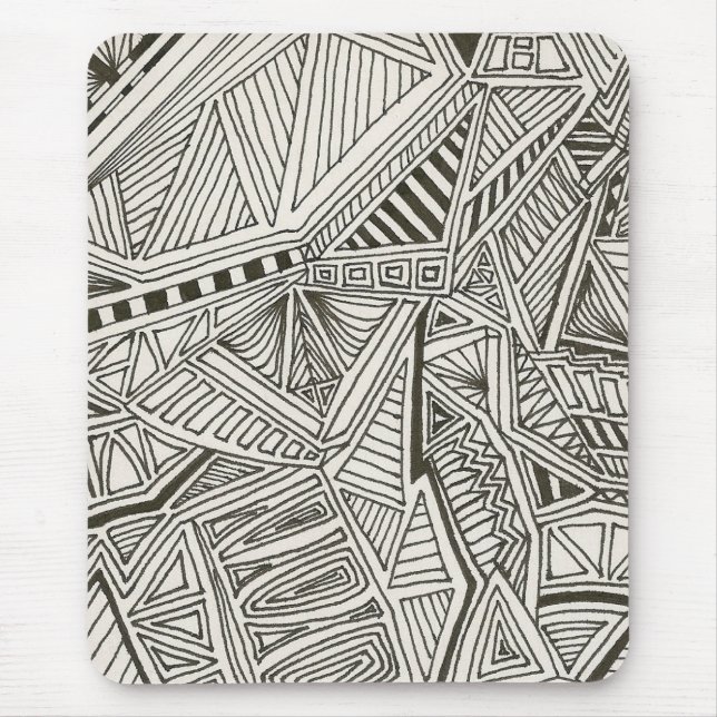 Black geometric mousepad (Front)