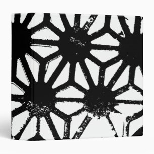 Black geometric pattern binder