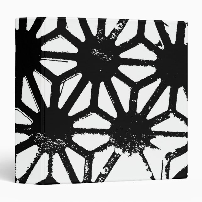 Black geometric pattern binder (Front/Spine)