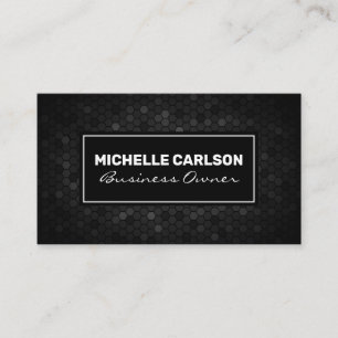 Black Geometric Pattern Business Card