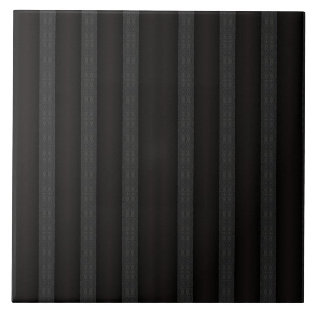 Black Geometric Pattern – Modern Minimalist Design Tile (Front)