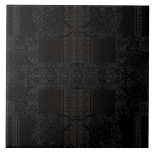 Black Geometric Pattern – Modern Minimalist Design Tile