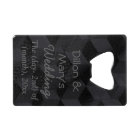 Black Geometric Personalized text Bottle Opener