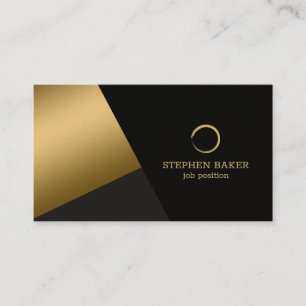 Black Geometric Shapes Business Card