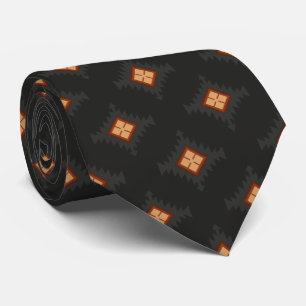 Black geometric   tie