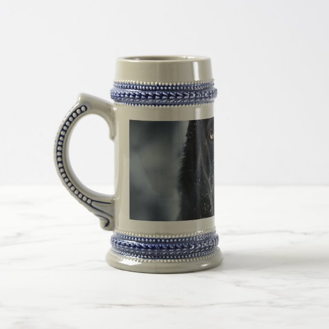 Black German Shepherd Beer Stein (Left)