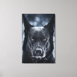 Black German Shepherd Canvas Print