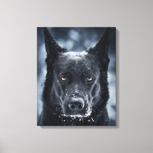 Black German Shepherd Canvas Print