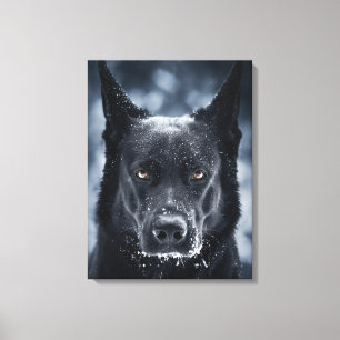 Black German Shepherd Canvas Print