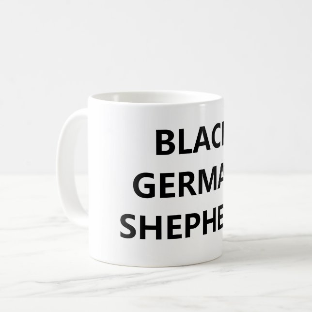 black german shepherd coffee mug (Front Left)