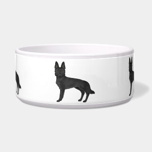 Black German Shepherd Cute Cartoon Dogs