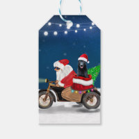 Black German Shepherd Dog Christmas Santa Claus