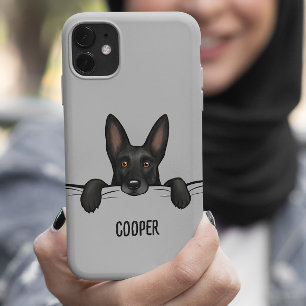 Black German Shepherd Dog Cute Personalized iPhone 14 Case