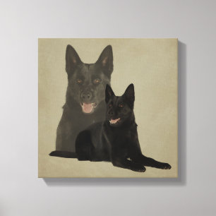 Black German Shepherd Dog - GSD Canvas Print