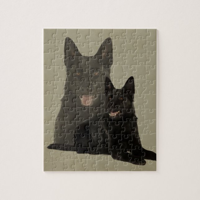 Black German Shepherd Dog - GSD Jigsaw Puzzle (Vertical)