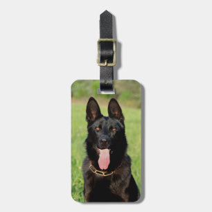 Black German Shepherd Dog - GSD Puppy Luggage Tag