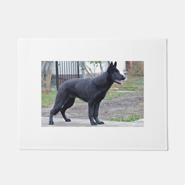 black-german-shepherd-full doormat (Front)