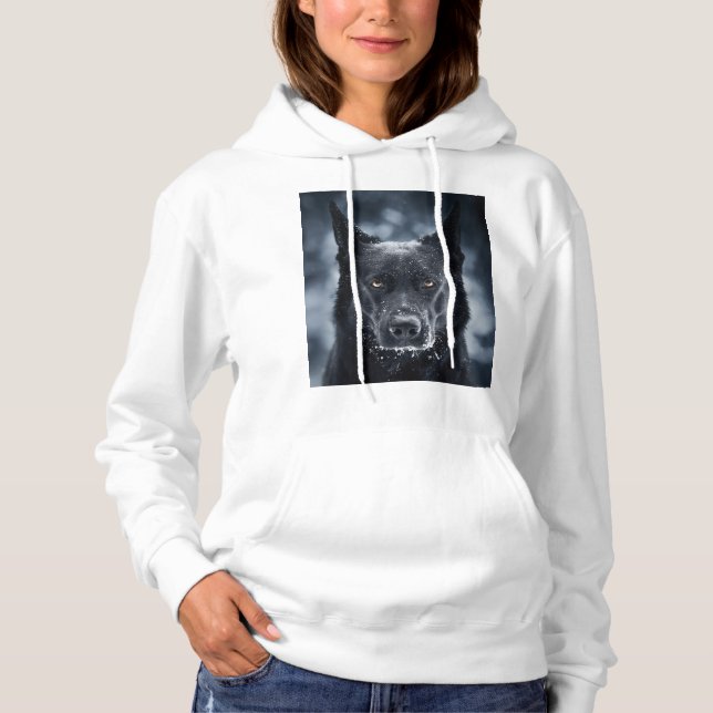 Black German Shepherd Hoodie (Front)