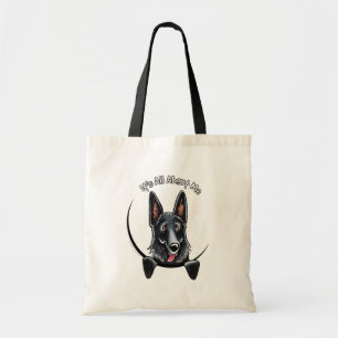 Black German Shepherd IAAM Tote Bag