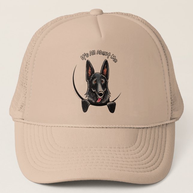 Black German Shepherd IAAM Trucker Hat (Front)