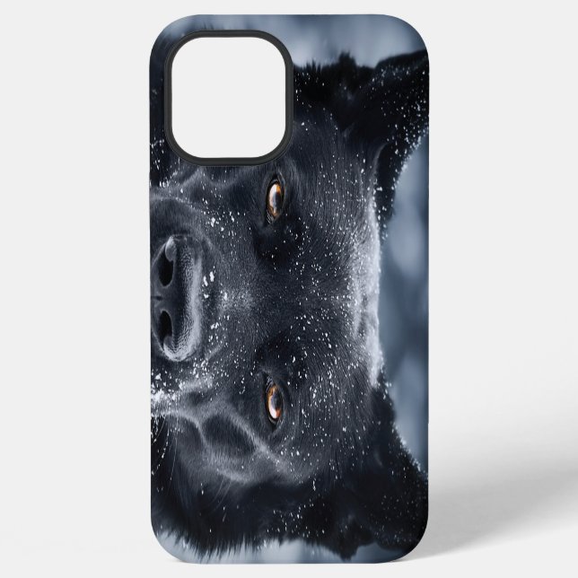 Black German Shepherd iPhone Case (Back)