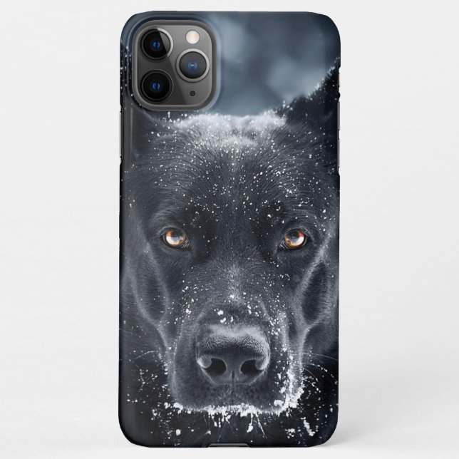 Black German Shepherd iPhone Case (Back)
