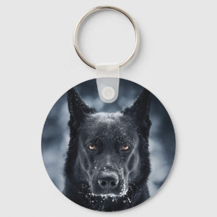 Black German Shepherd Keychain