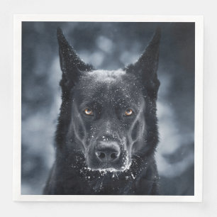 Black German Shepherd Napkin
