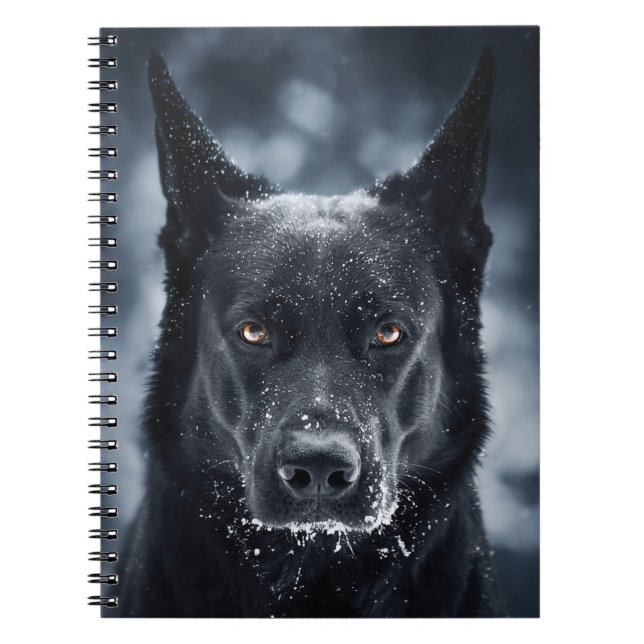 Black German Shepherd Notebook (Front)