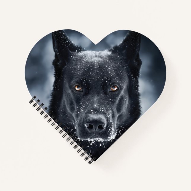 Black German Shepherd Notebook (Front)