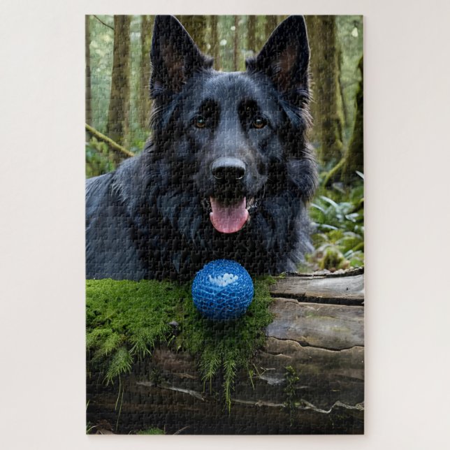 Black German Shepherd Puzzle (Vertical)