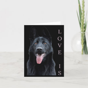 Black German Shepherd Shepard Dog Mom Dad Love Card