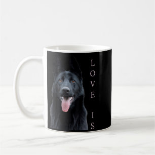 Black German Shepherd Shepard Dog Mom Dad Love Coffee Mug