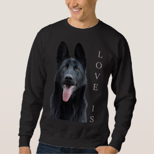 Black German Shepherd Shepard Dog Mom Dad Love Sweatshirt
