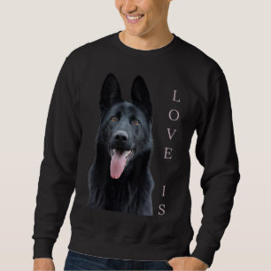Black German Shepherd Shepard Dog Mom Dad Love Sweatshirt