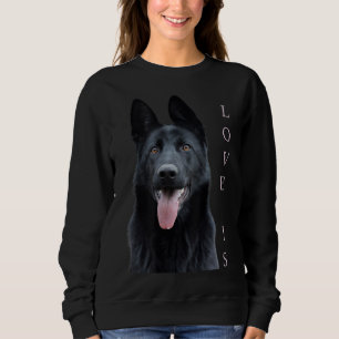 Black German Shepherd Shepard Dog Mom Dad Love Sweatshirt