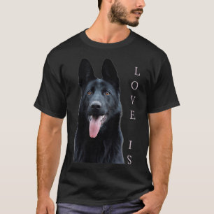 Black German Shepherd  Shepard  Dog Mom Dad Love T-Shirt