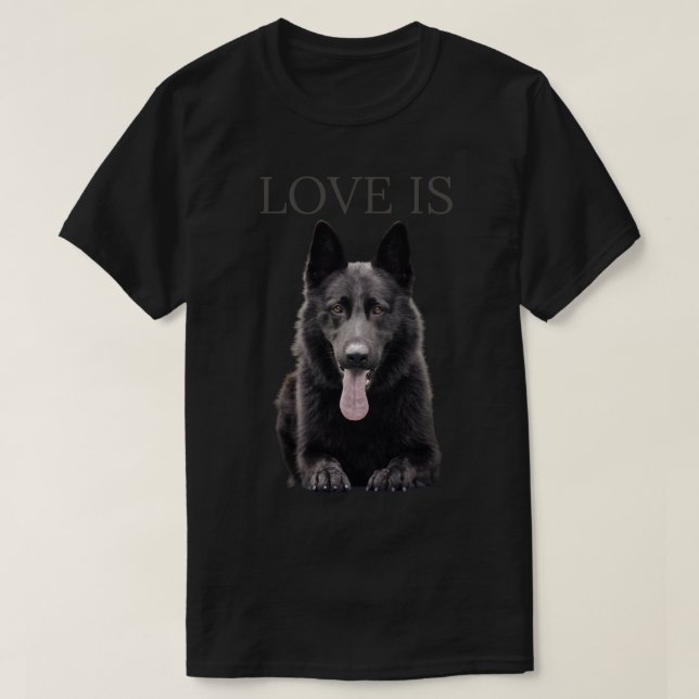 Black German Shepherd Shirt Shepard TShirt Dog Mom (Design Front)