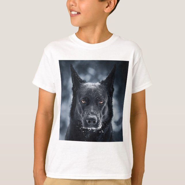 Black German Shepherd T-Shirt (Front)