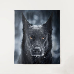 Black German Shepherd Tapestry