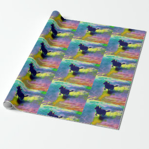 Black German Shepherd Wrapping Paper