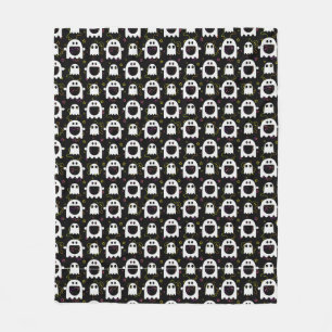 Black Ghost Fleece Blanket