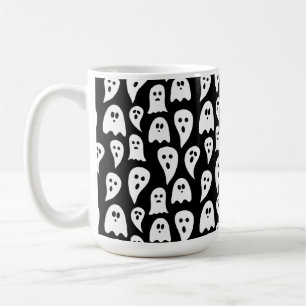 Black Ghost Halloween Coffee Mug