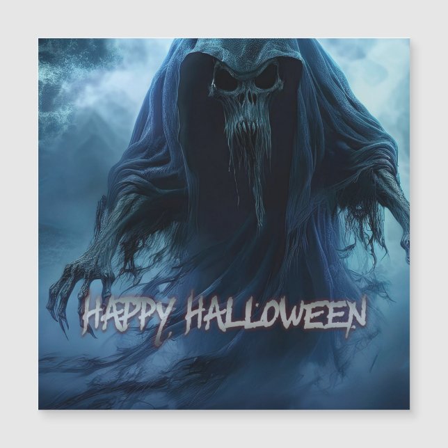 Black ghost in a hellish landscape - Halloween (Front)