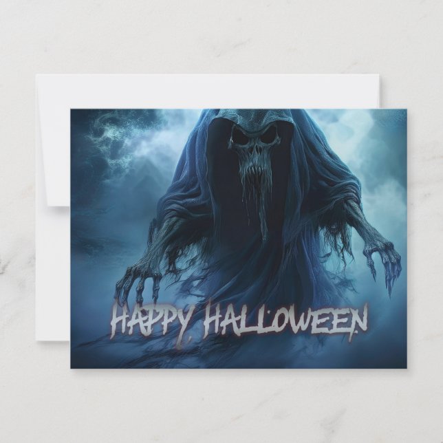 Black ghost in a hellish landscape - Halloween (Front)